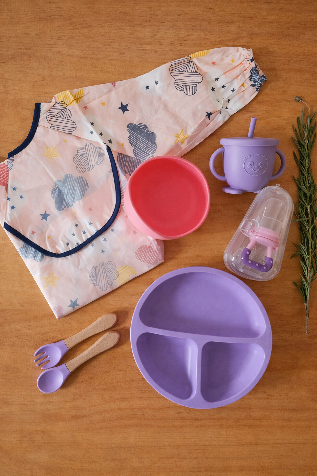 Box 6 meses o más - Primera alimentación colores calidos