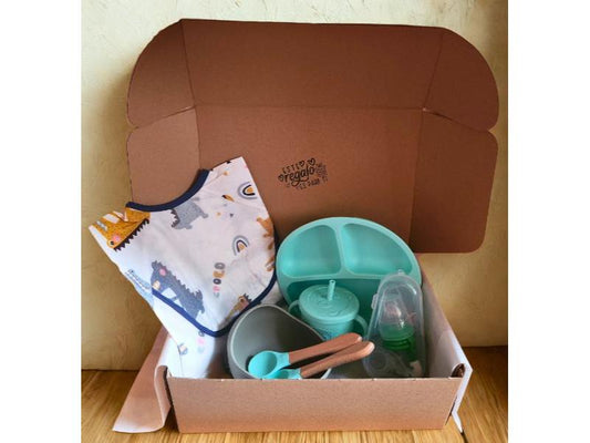 Box Primera alimentación colores tierra  - 6 meses o más
