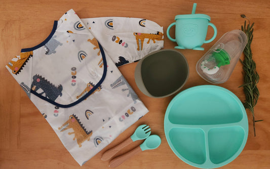 Box Primera alimentación colores tierra  - 6 meses o más